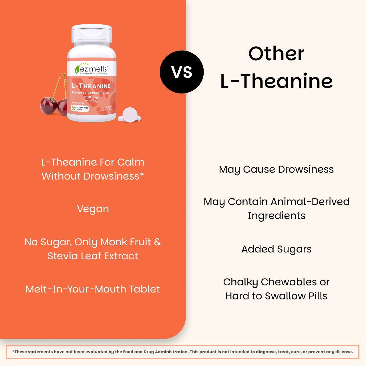 L-Theanine Supplement for Mood Support: Dissolvable – EZ Melts