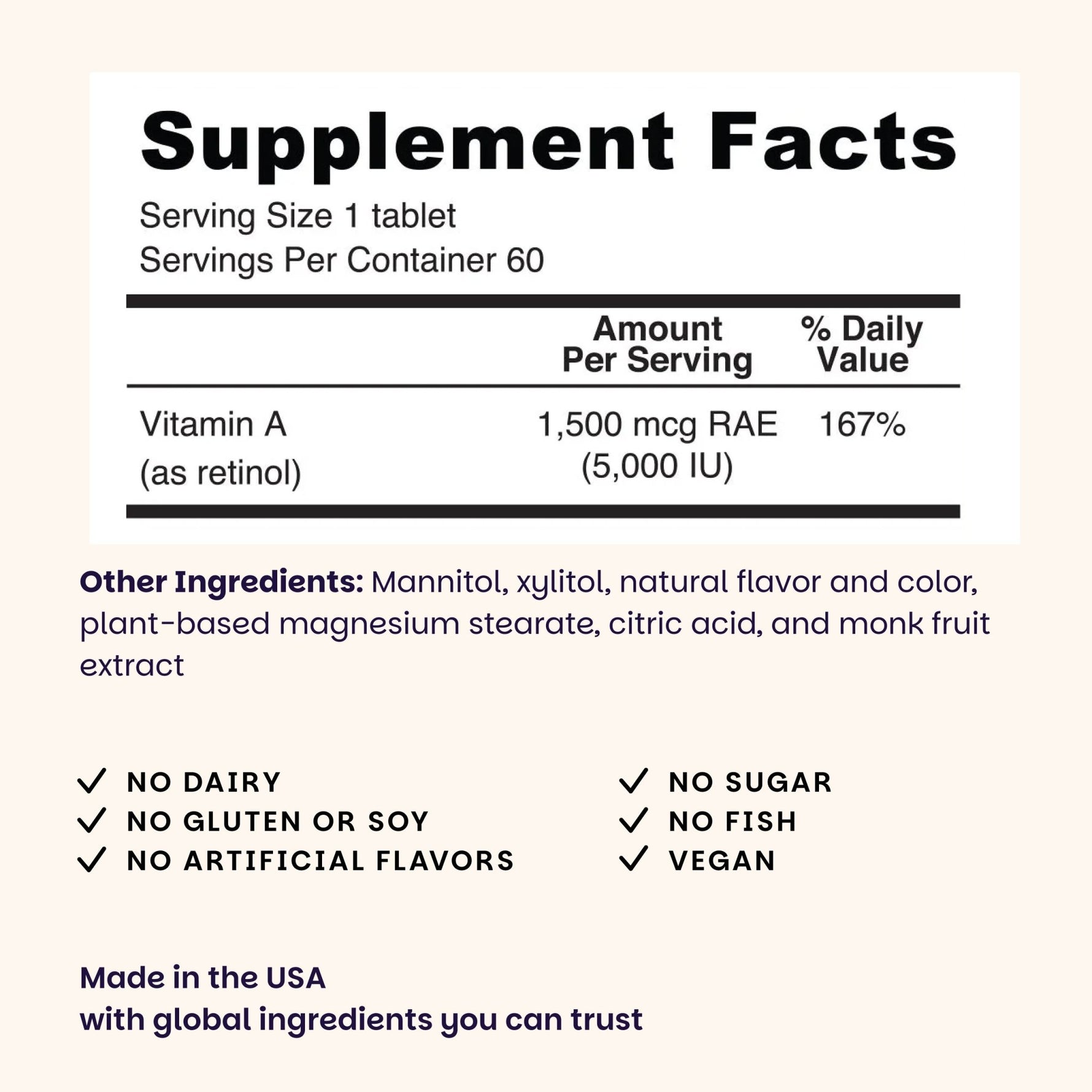 Vitamin A Tablets - EZ Melts