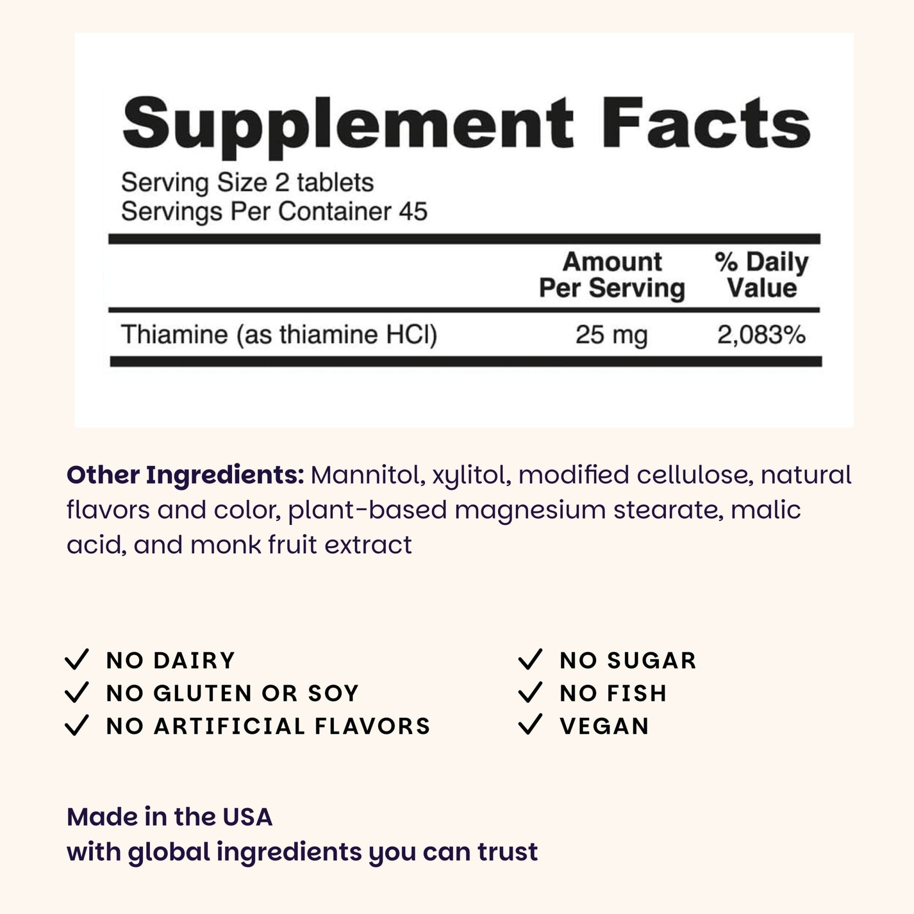 Vitamin B1 Tablets - EZ Melts