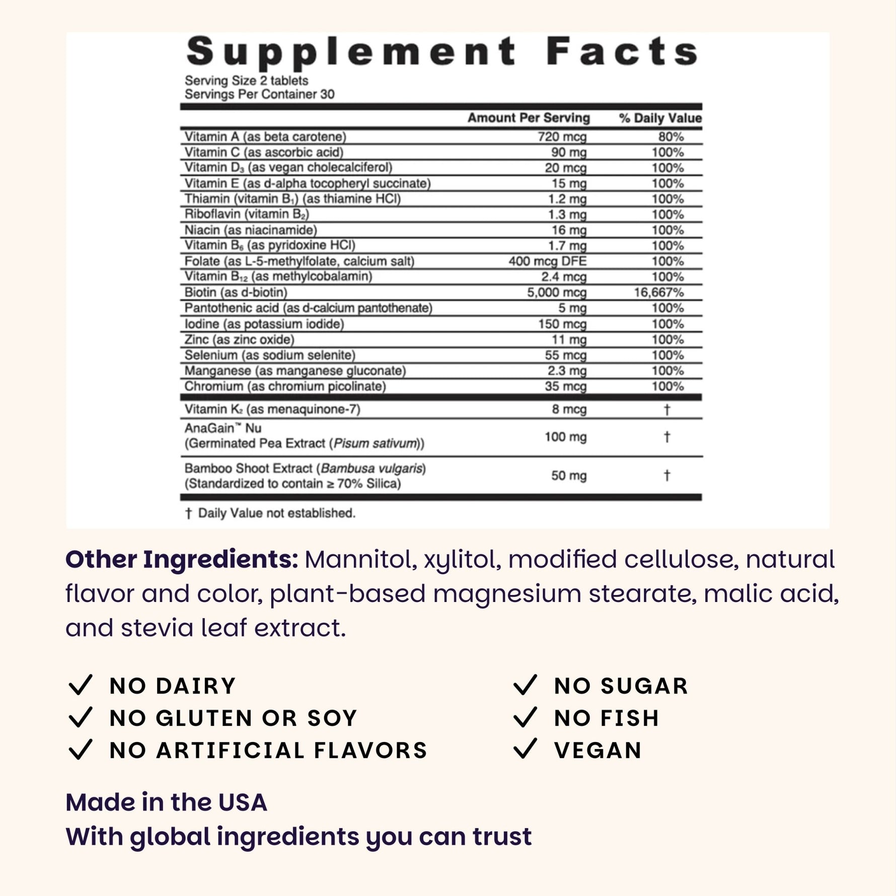 Women's Multi + Hair Growth Supplement - EZ Melts