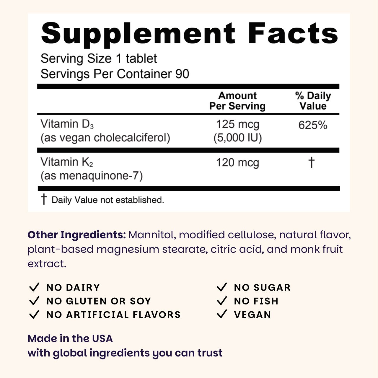 D3 + K2 Supplement - EZ Melts