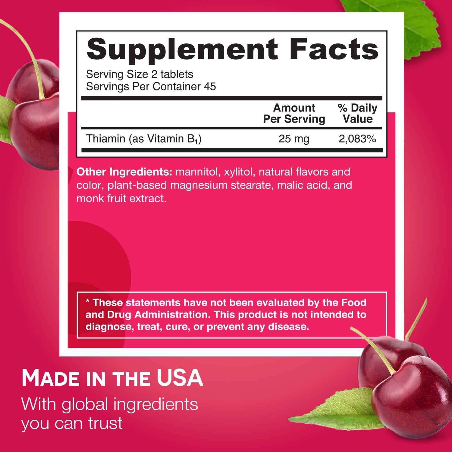 Vitamin B1 Tablets - EZ Melts