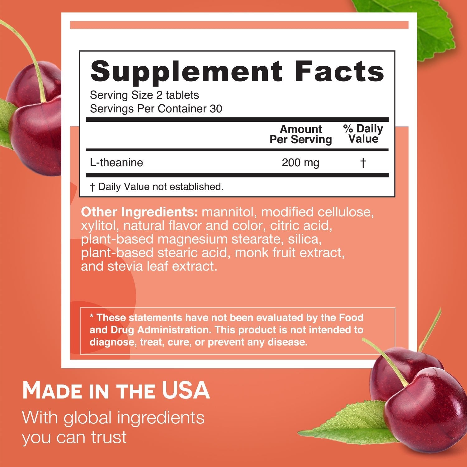 L - Theanine Supplement - EZ Melts