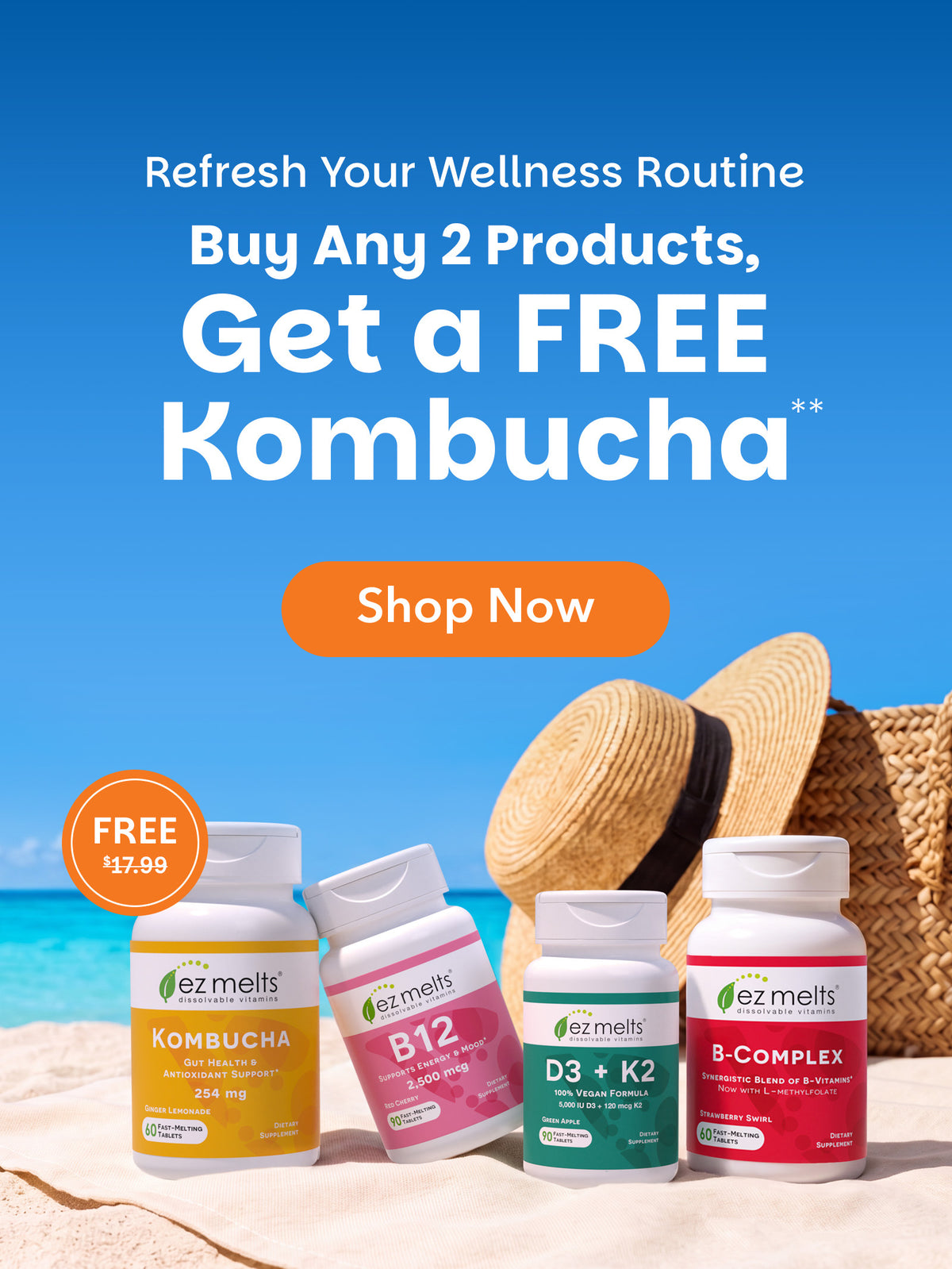Dissolvable Vitamins with Zero Sugar – EZ Melts