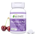melatonin supplement with L-theanine, GABA, 5-HTP, lemon balm, and passionflower. With dissolvable tablet in 