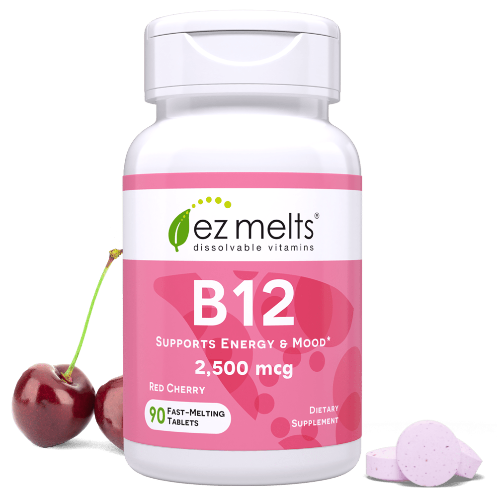 Vivid Health Nutrition Sublingual B12 – 120 Fast Dissolve Fruit Punch Tablets – Vegan, Energy Boosting Vitamin