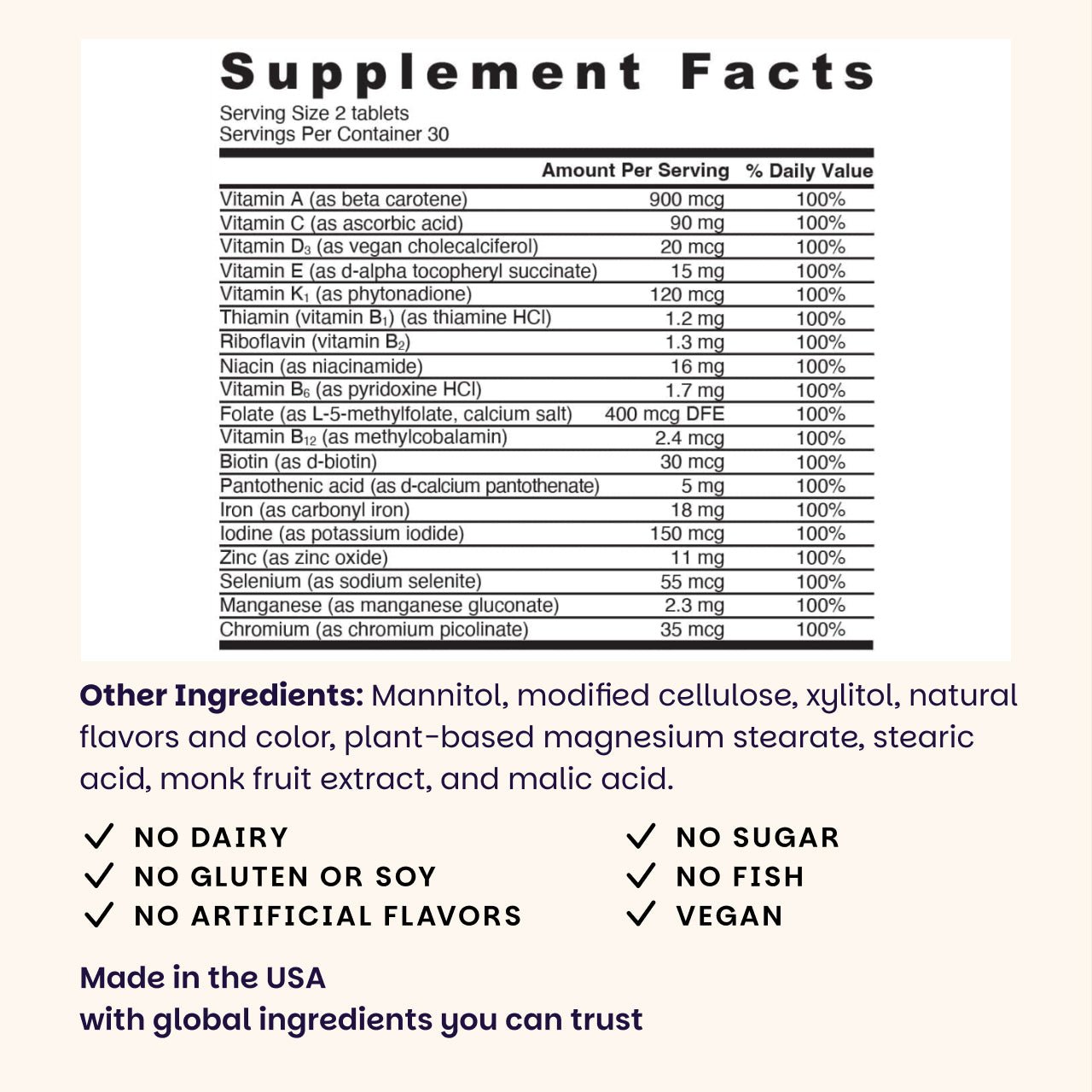 Multivitamin with Iron - EZ Melts