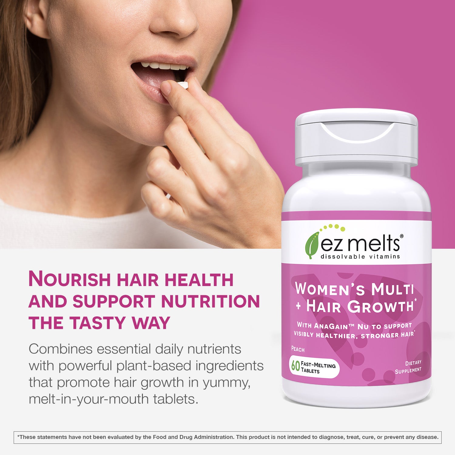 Women's Multi + Hair Growth Supplement - EZ Melts